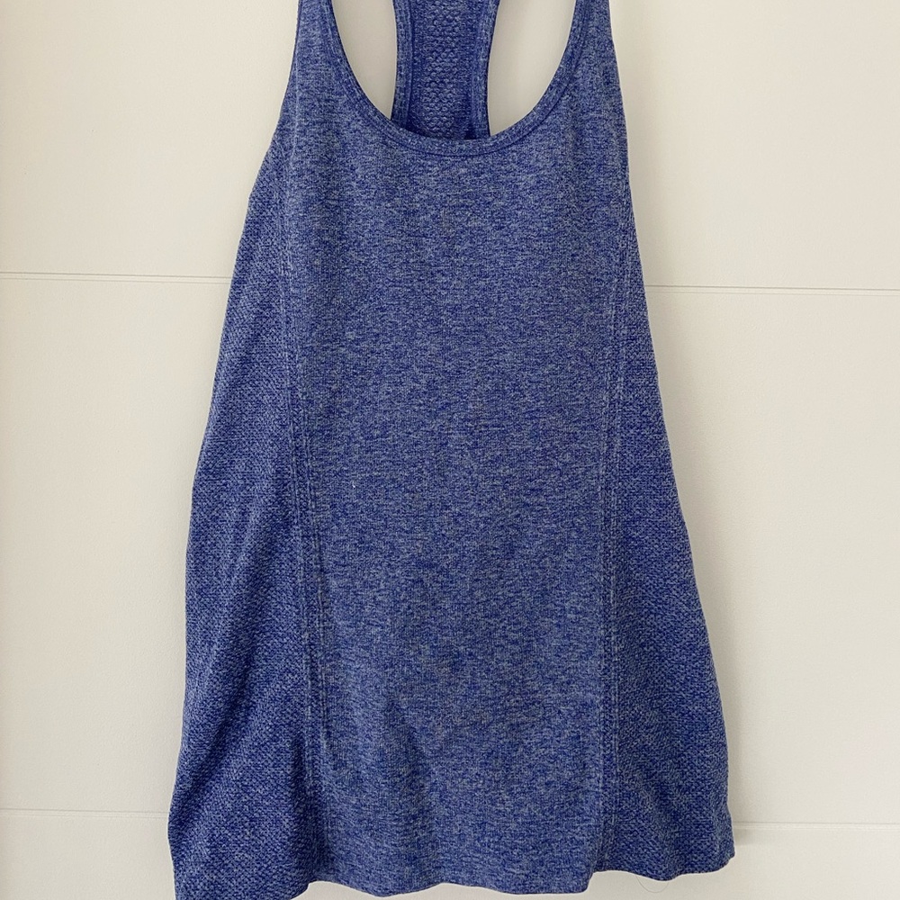 Blue Sports Check workout tank top, in great condition.